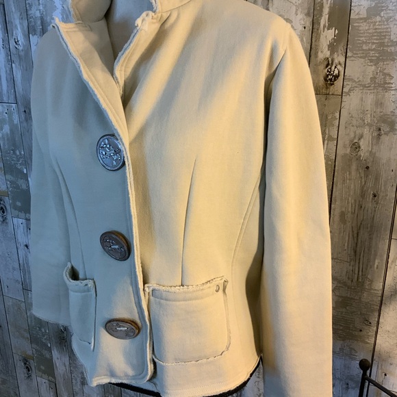 Neon Buddha Cream Blazer with Button Accents - Picture 4 of 7